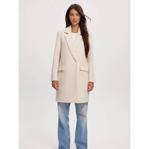 Noize Cream Tailored Trench Coat